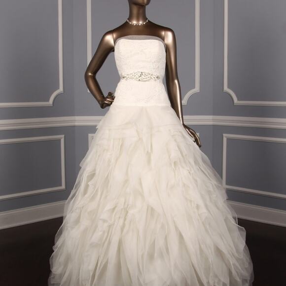 PRONOVIAS Bridal Sash Belt Diamond White Embellished Wedding Formal DORADO main image 4